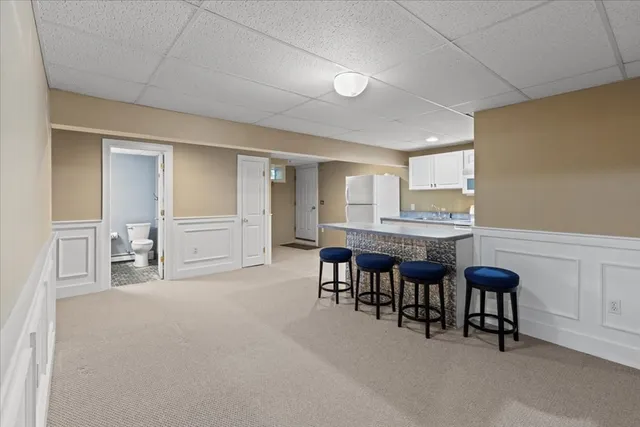 a room with furniture and a table