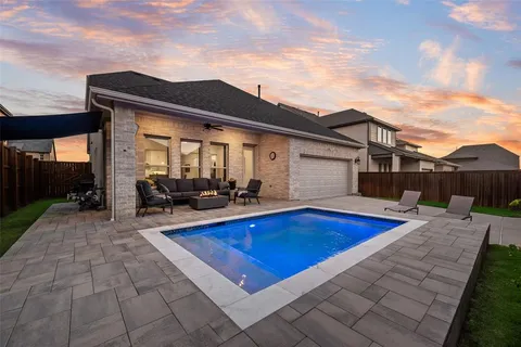 a view of outdoor space yard swimming pool and porch