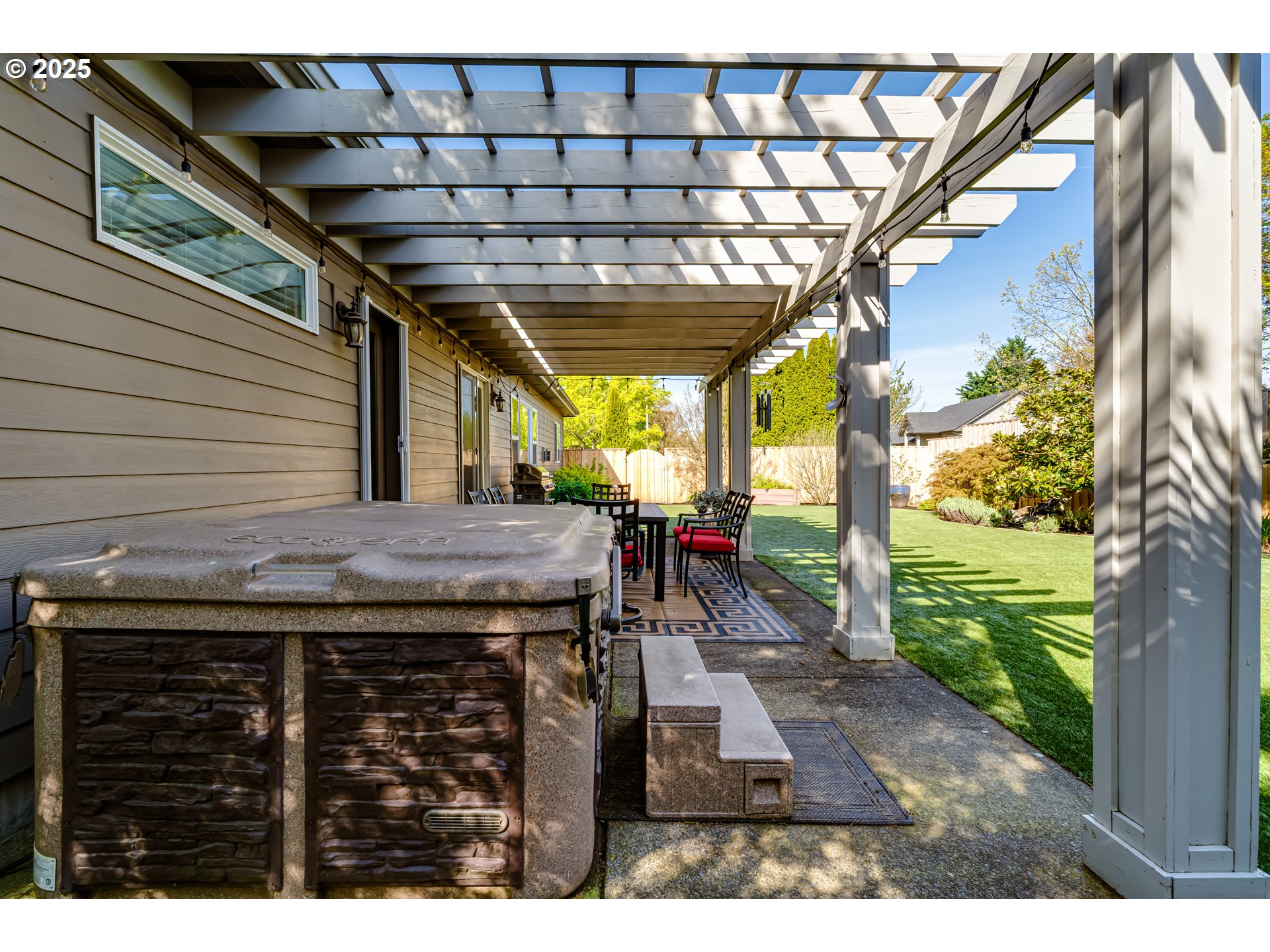 3351 Cape Hatteras Drive Eugene, OR 97408 - Photo 11 of 47 a view of a porch with furniture and garden