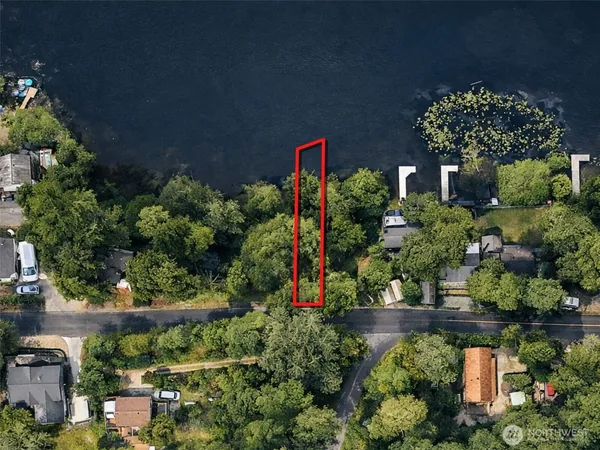 a view of a street with lots of flower plants