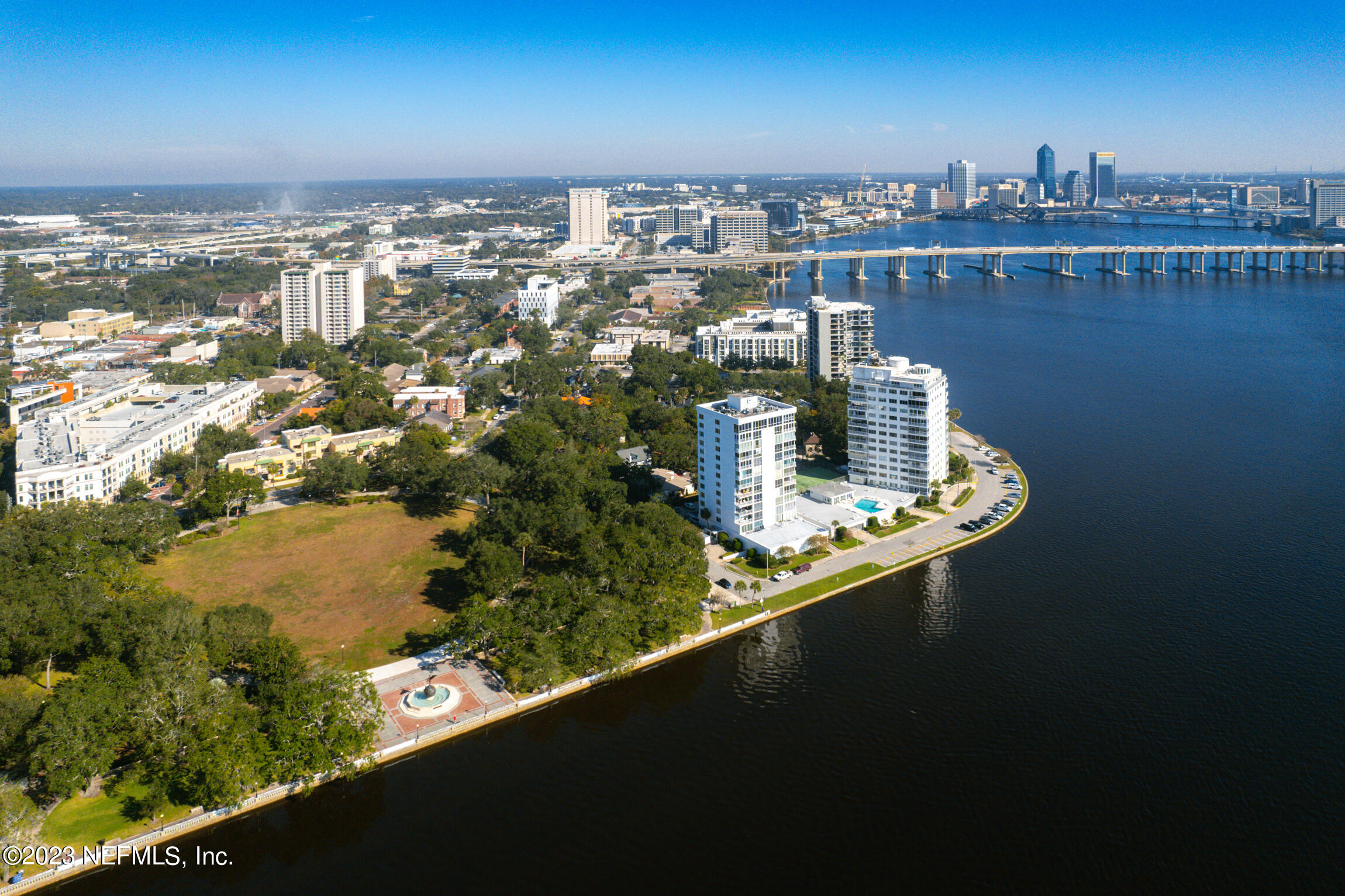 a view of a city from a balcony