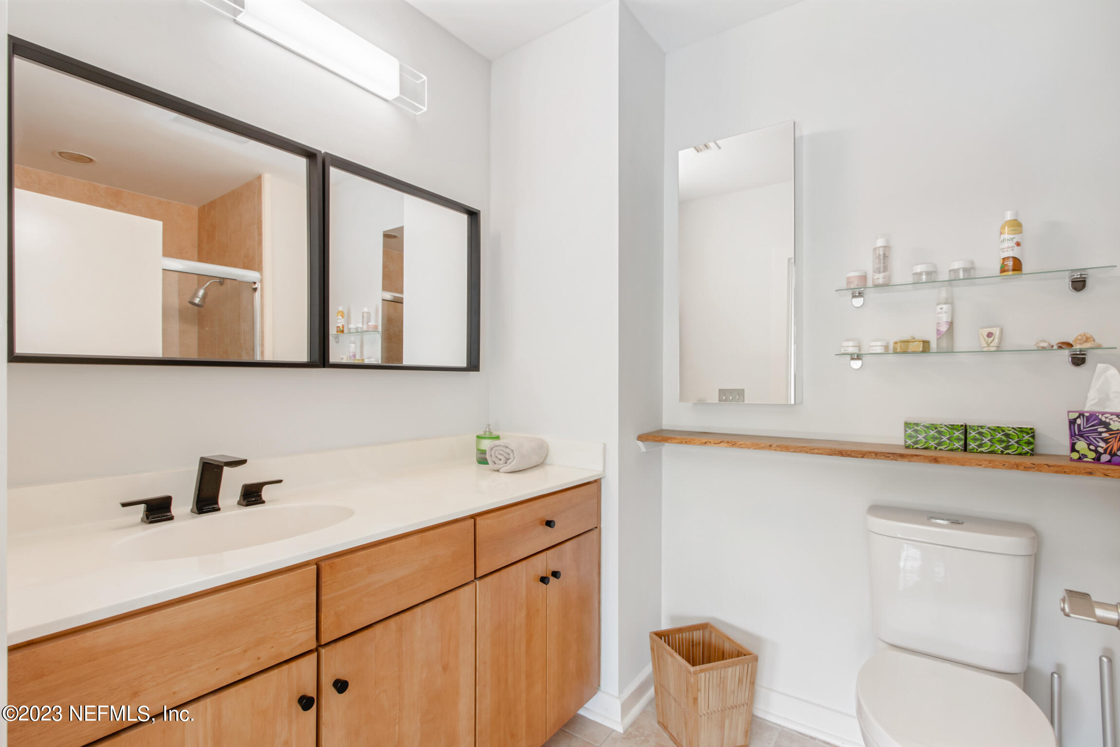 1661 Riverside Avenue, Unit 110 Jacksonville, FL 32204 - Photo 32 of 47 a bathroom with a sink a toilet and mirror