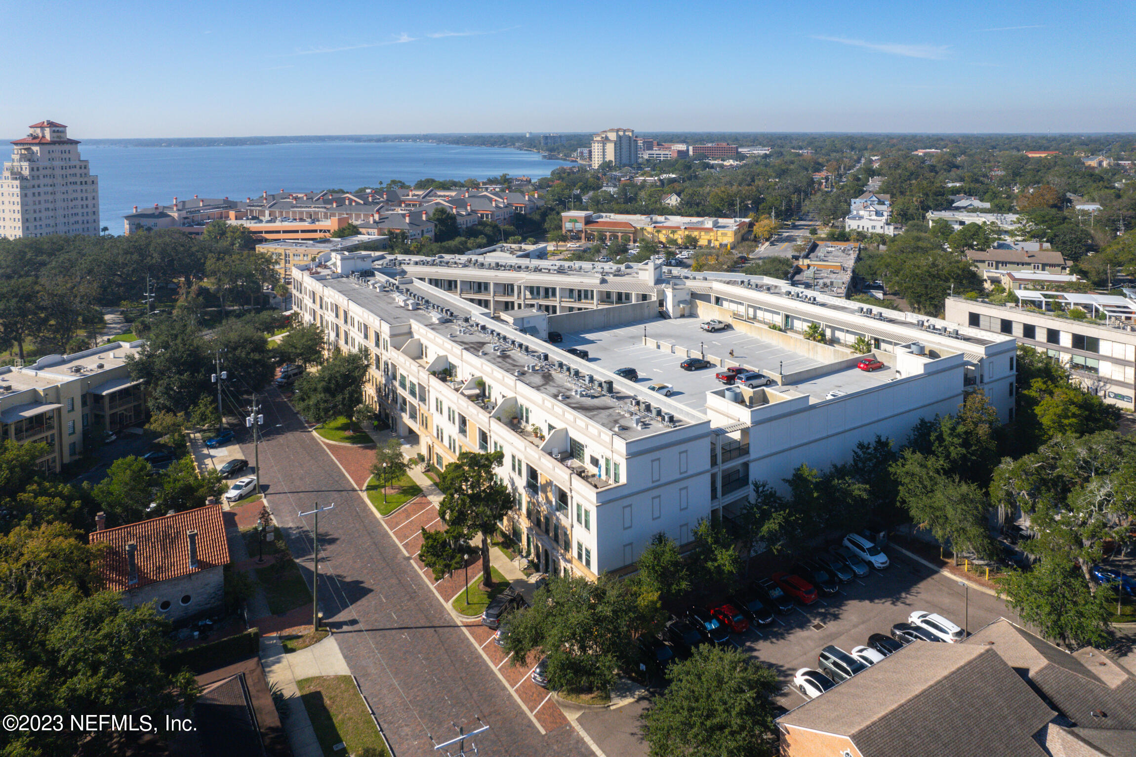 1661 Riverside Avenue, Unit 110 Jacksonville, FL 32204 - Photo 44 of 47 an aerial view of a multi story parking building with outdoor space