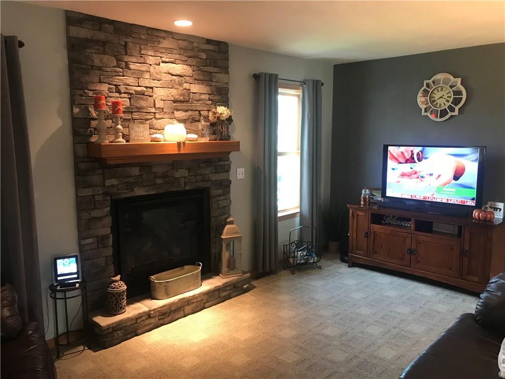 255 Huckleberry Road Indiana, PA 15701 - Photo 9 of 25 Beautiful Stone Gas Fireplace in Main Floor Family Room