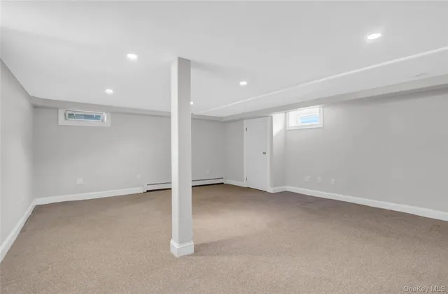 an empty room with a natural light