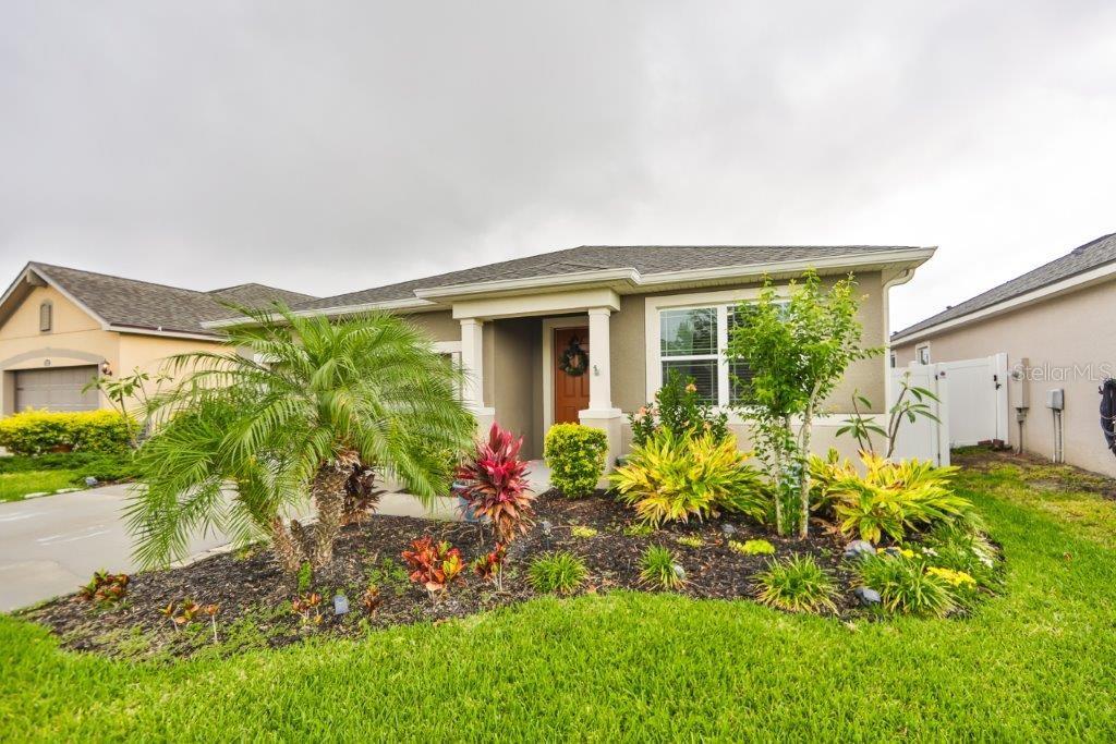 12384 Streambed Drive Riverview, FL 33579 - Photo 1 of 1 a front view of a house with a garden