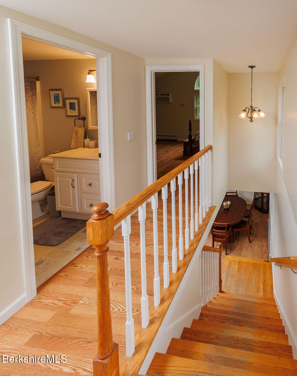 45 State Line Road West Stockbridge, MA 01266 - Photo 15 of 34 a view of a hallway with a livingroom and a bathroom view