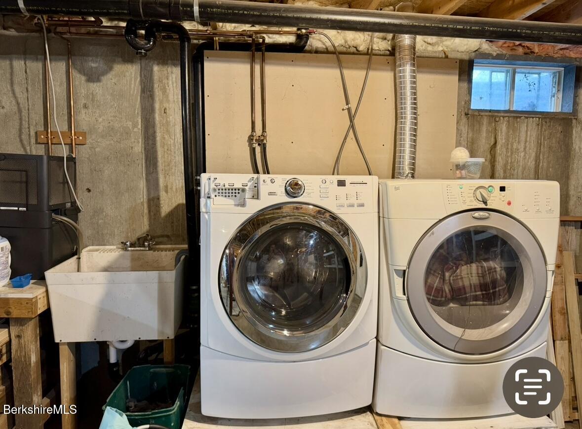 45 State Line Road West Stockbridge, MA 01266 - Photo 34 of 34 a utility room with dryer and washer