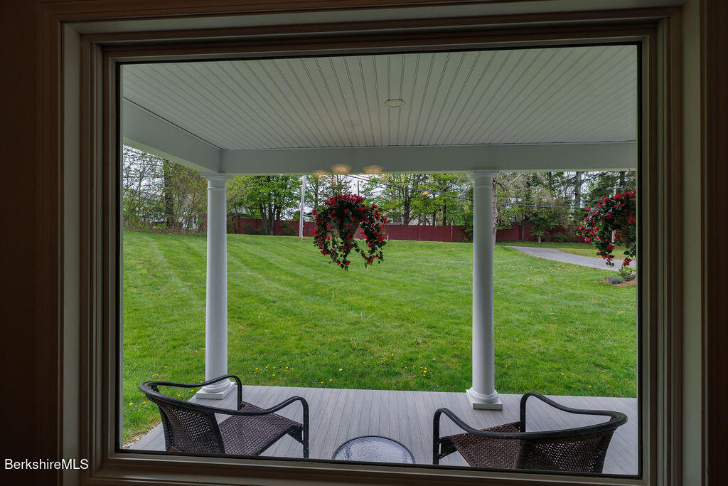 45 State Line Road West Stockbridge, MA 01266 - Photo 5 of 34 a view of a porch with furniture and yard