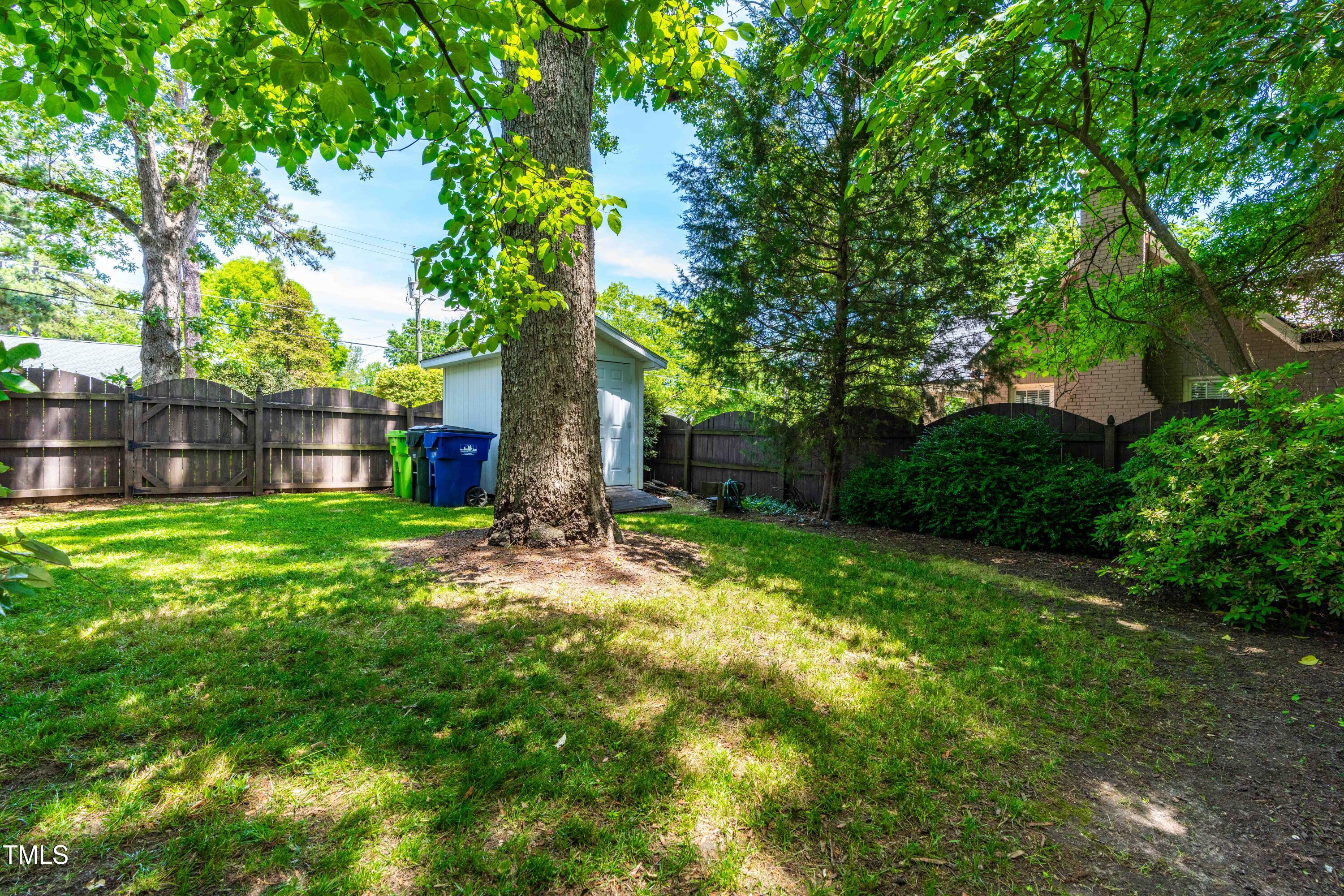 2725 Bedford Avenue Raleigh, NC 27607 - Photo 38 of 48 a backyard of a house with lots of green space