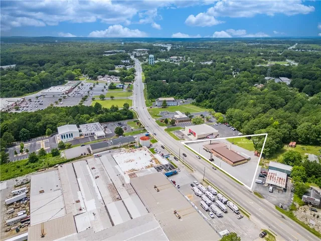an aerial view of a city