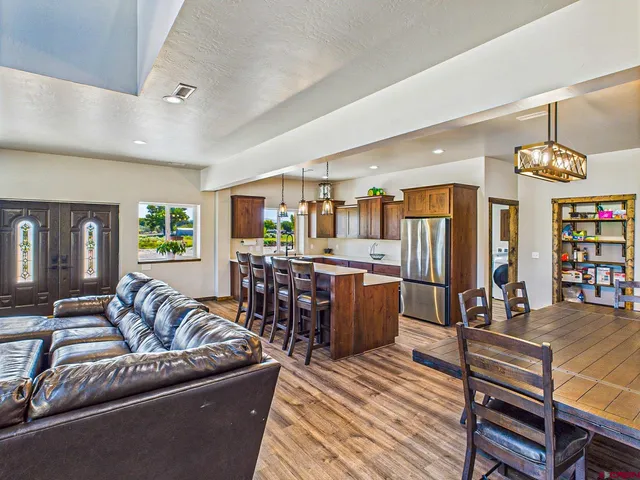 a kitchen with lots of counter top space
