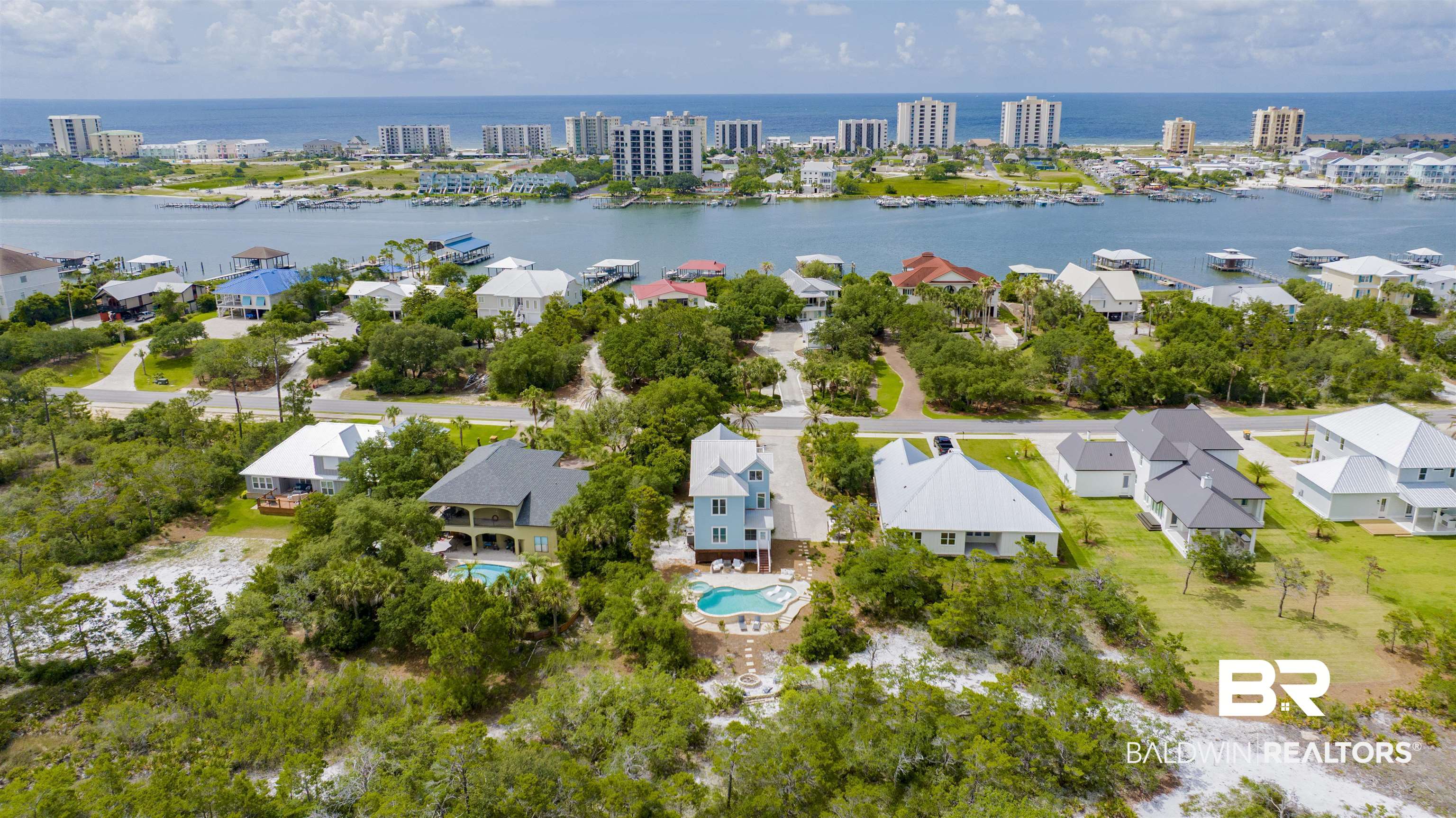 30351 River Road Orange Beach, AL 36561 - Photo 39 of 44 Aerial perspective showcasing a residential community with coastal features