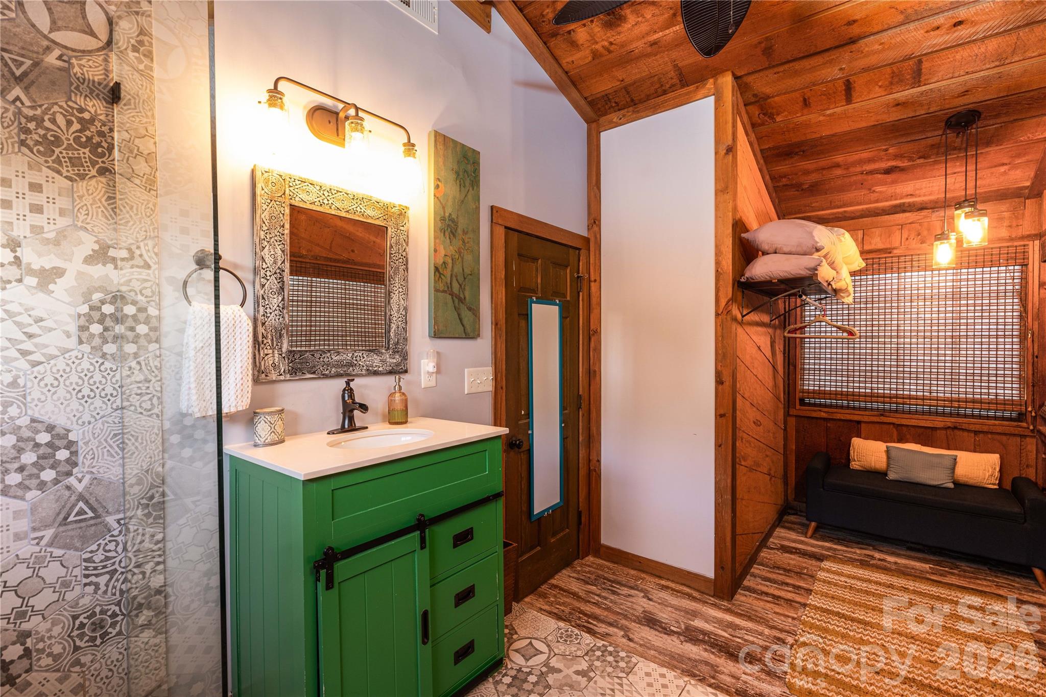 221 Pineville-Matthews Road Matthews, NC 28105 - Photo 21 of 29 a bathroom with a sink and a mirror