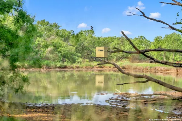a view of a lake with outdoor space
