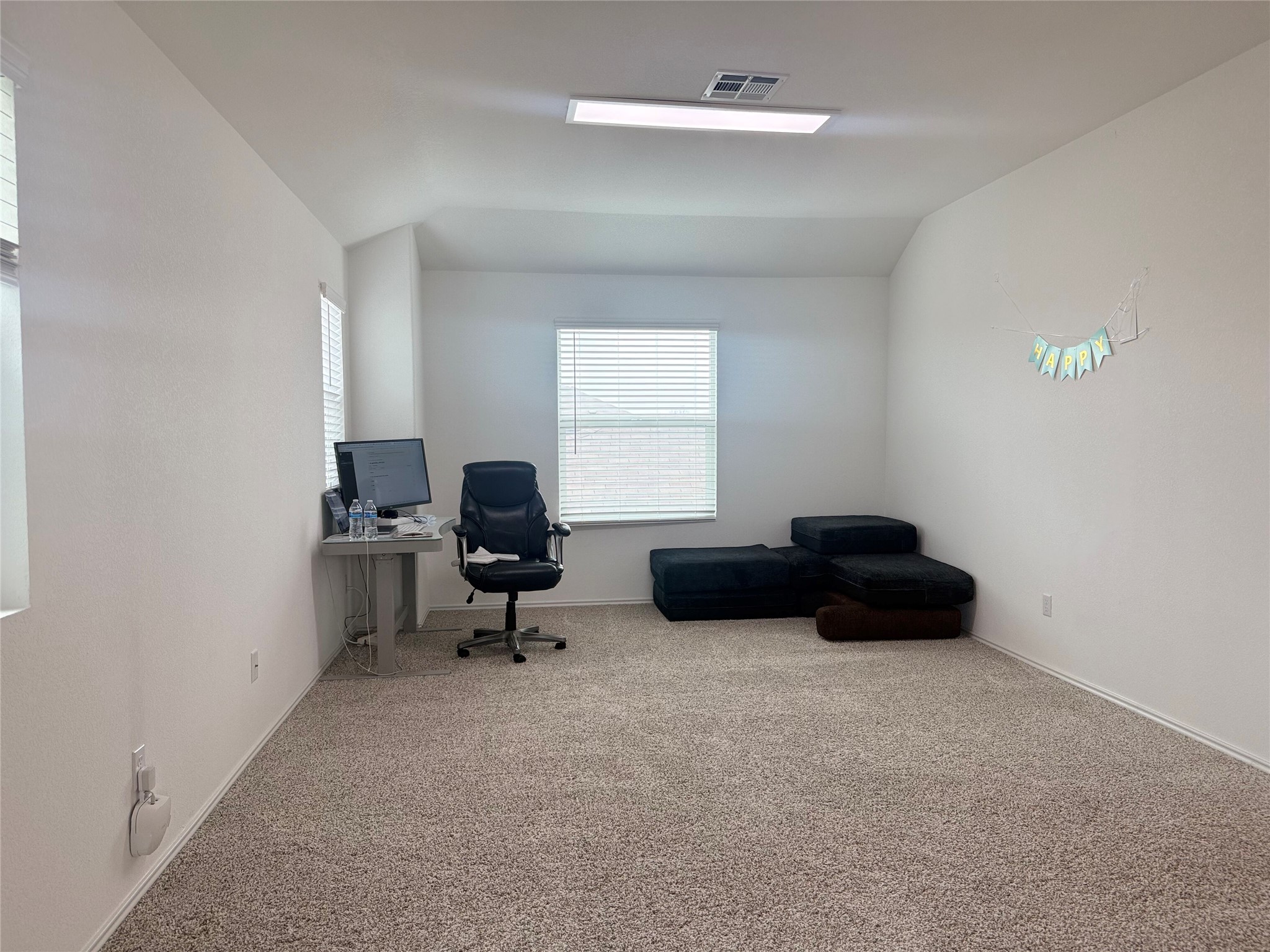 138 Milliner Loop Hutto, TX 78634 - Photo 23 of 36 Office with vaulted ceiling and carpet