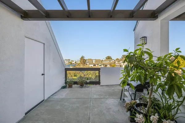 a view of balcony with an outdoor space