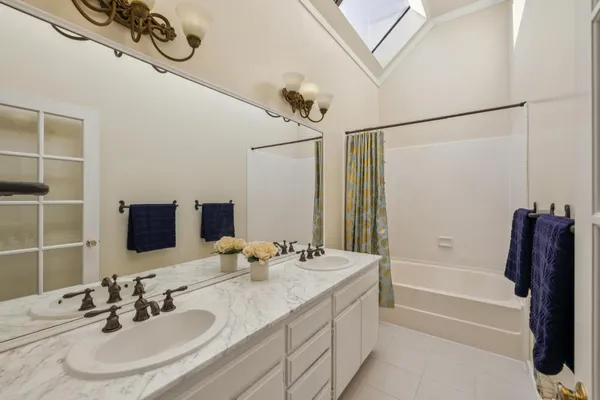 a view of a city with an ocean view