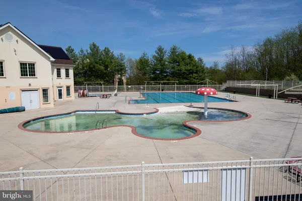 a view of a park with slide