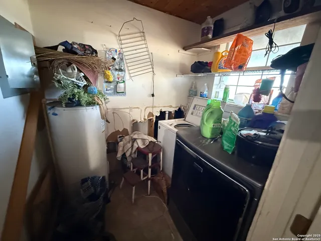 a view of a yard covered with snow