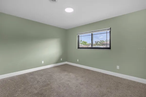 an empty room with a window