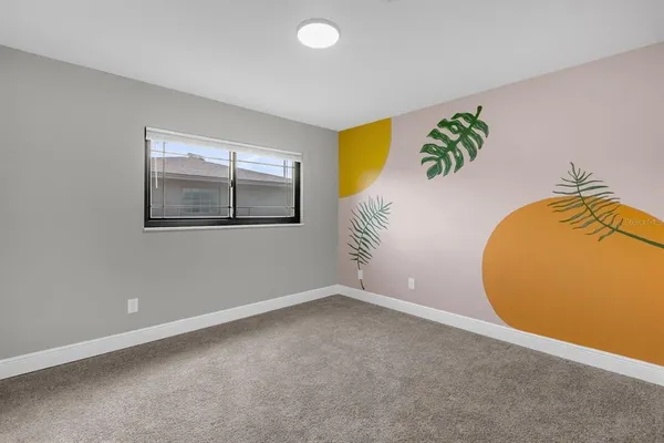 an empty room with a window