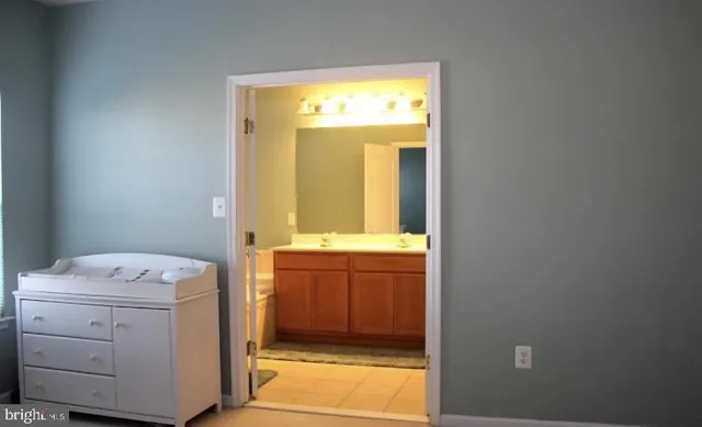 a bathroom with a sink and a vanity