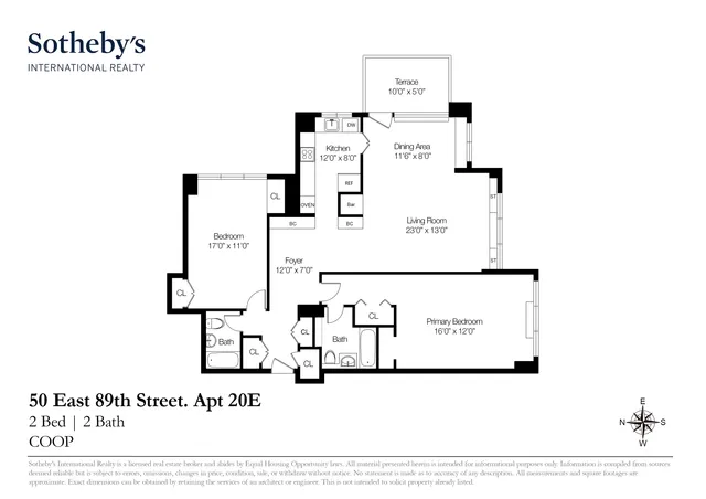 $1,595,000 | 50 East 89th Street, Unit 20E | Upper East Side