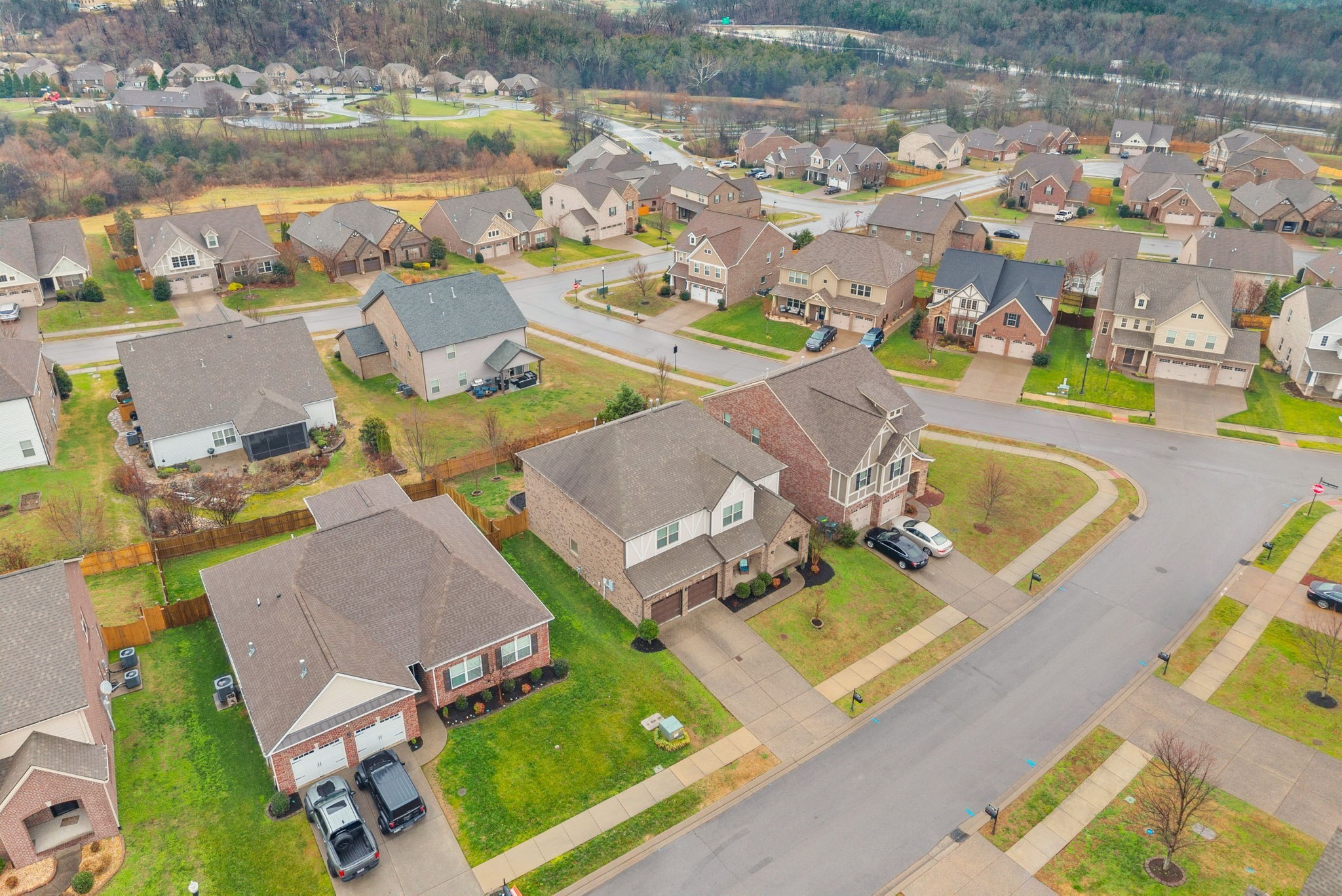 1102 Marys Place Lebanon, TN 37090 - Photo 49 of 58 an aerial view of residential house with outdoor space and swimming pool
