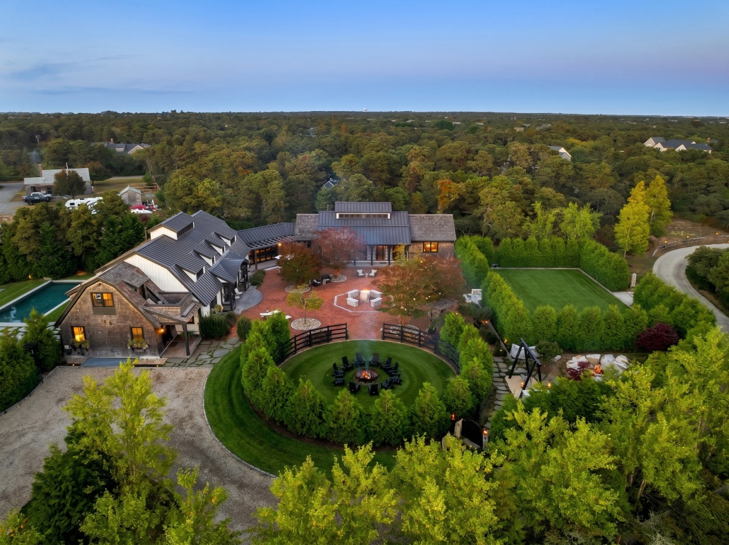 59 South Shore Road Nantucket, MA 02554 - Photo 27 of 54 an aerial view of residential houses with outdoor space and trees