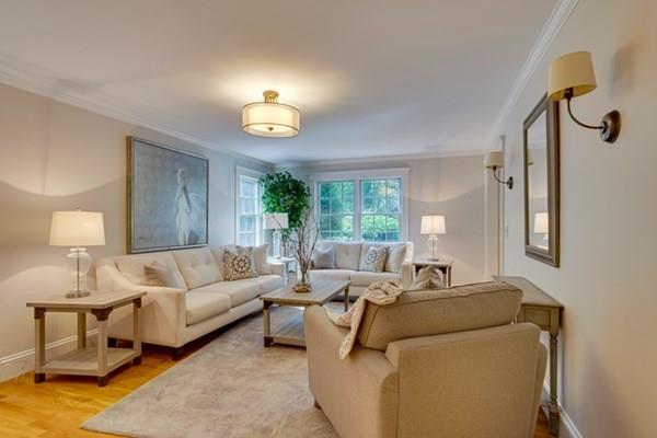 24 Birch Road Wellesley, MA 02482 - Photo 14 of 39 a living room with furniture and a lamp