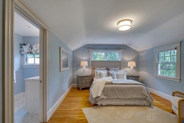 24 Birch Road Wellesley, MA 02482 - Photo 25 of 39 a bedroom with a large bed and wooden floor