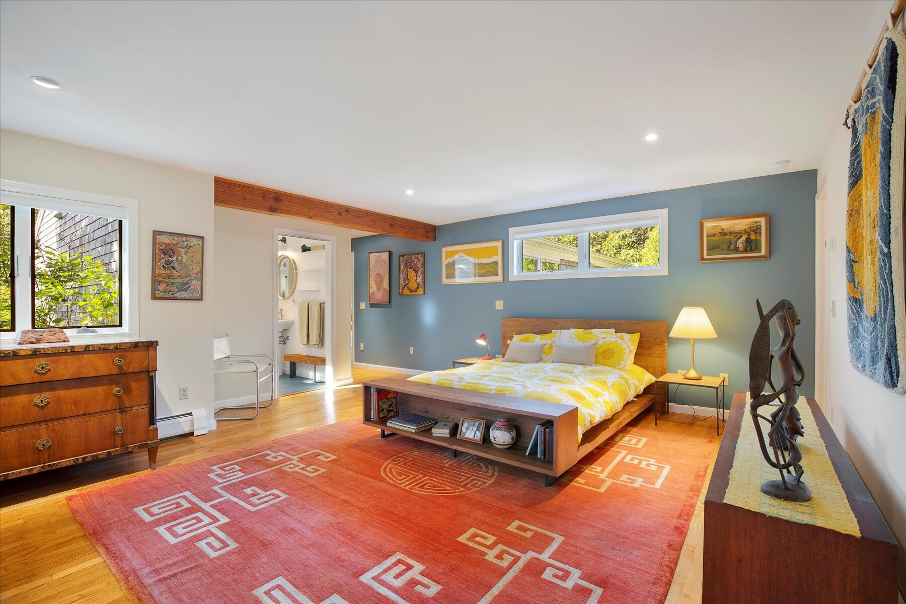 225 Coles Neck Road Wellfleet, MA 02667 - Photo 21 of 51 a living room with furniture and a flat screen tv