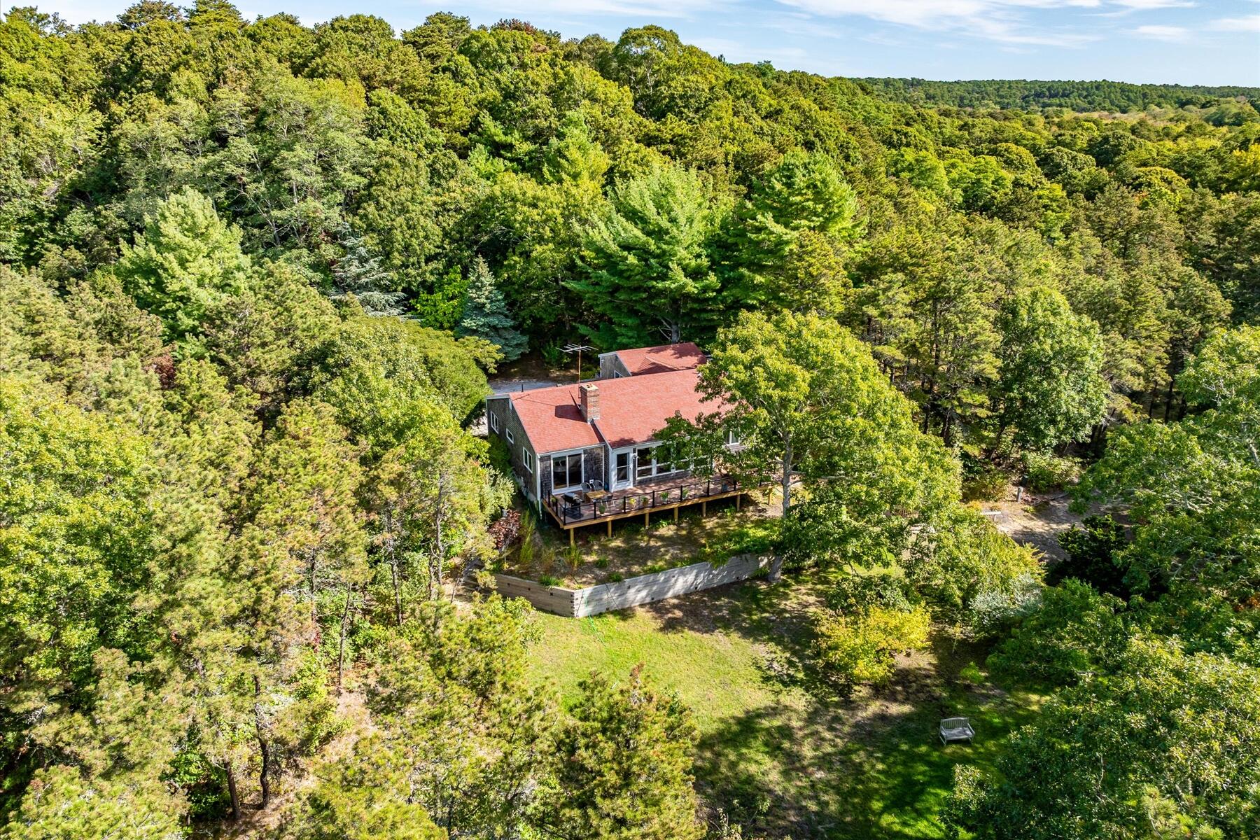 225 Coles Neck Road Wellfleet, MA 02667 - Photo 47 of 51 a view of a yard with a tree
