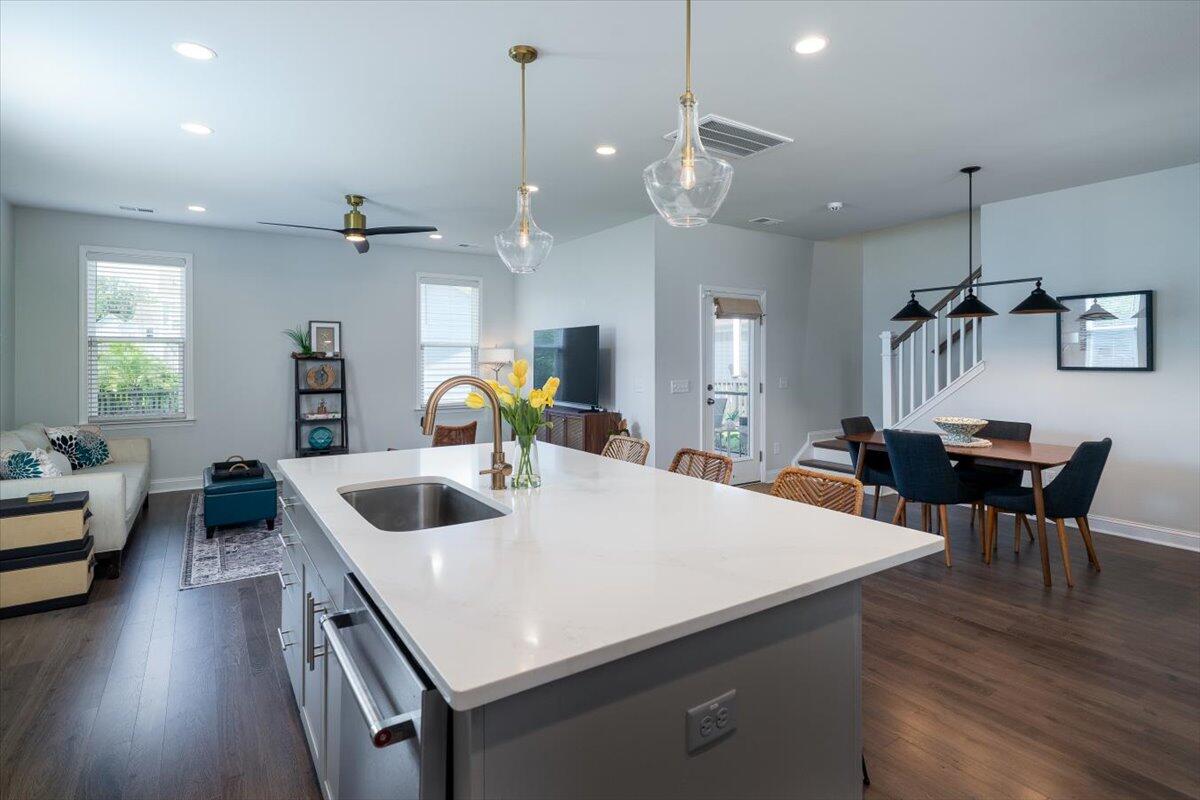 2017 Geranium Lane Johns Island, SC 29455 - Photo 9 of 37 Kitchen Island_Dining_Living