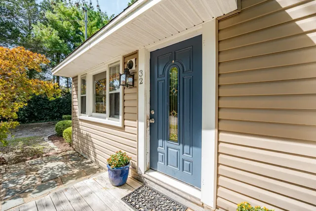 a view of a entryway door front of house