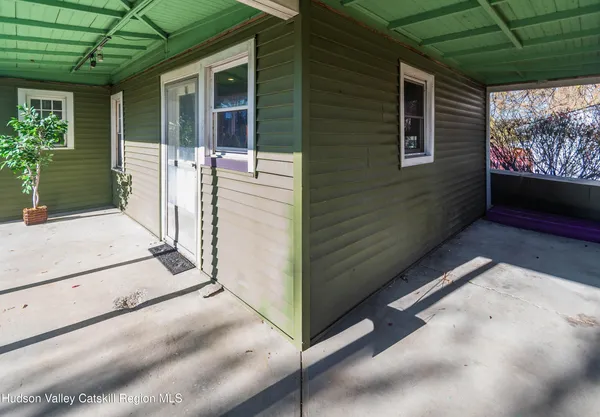 a view of front door of house