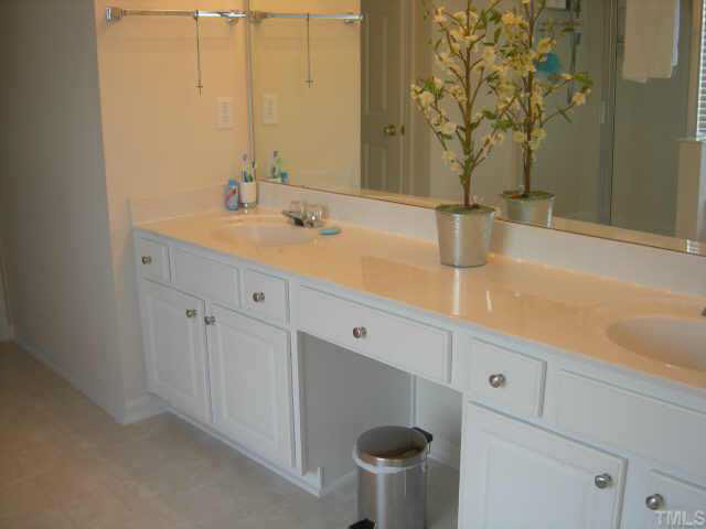 1509 Nealstone Way Raleigh, NC 27614 - Photo 8 of 10 a bathroom with a sink and a mirror