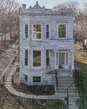 a front view of a house