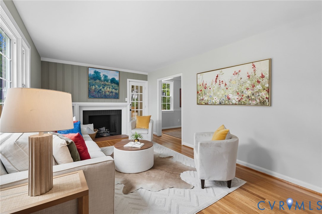 1008 Bevridge Road Richmond, VA 23226 - Photo 4 of 43 a living room with furniture and a fireplace