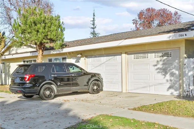 a view of a car in a parking space