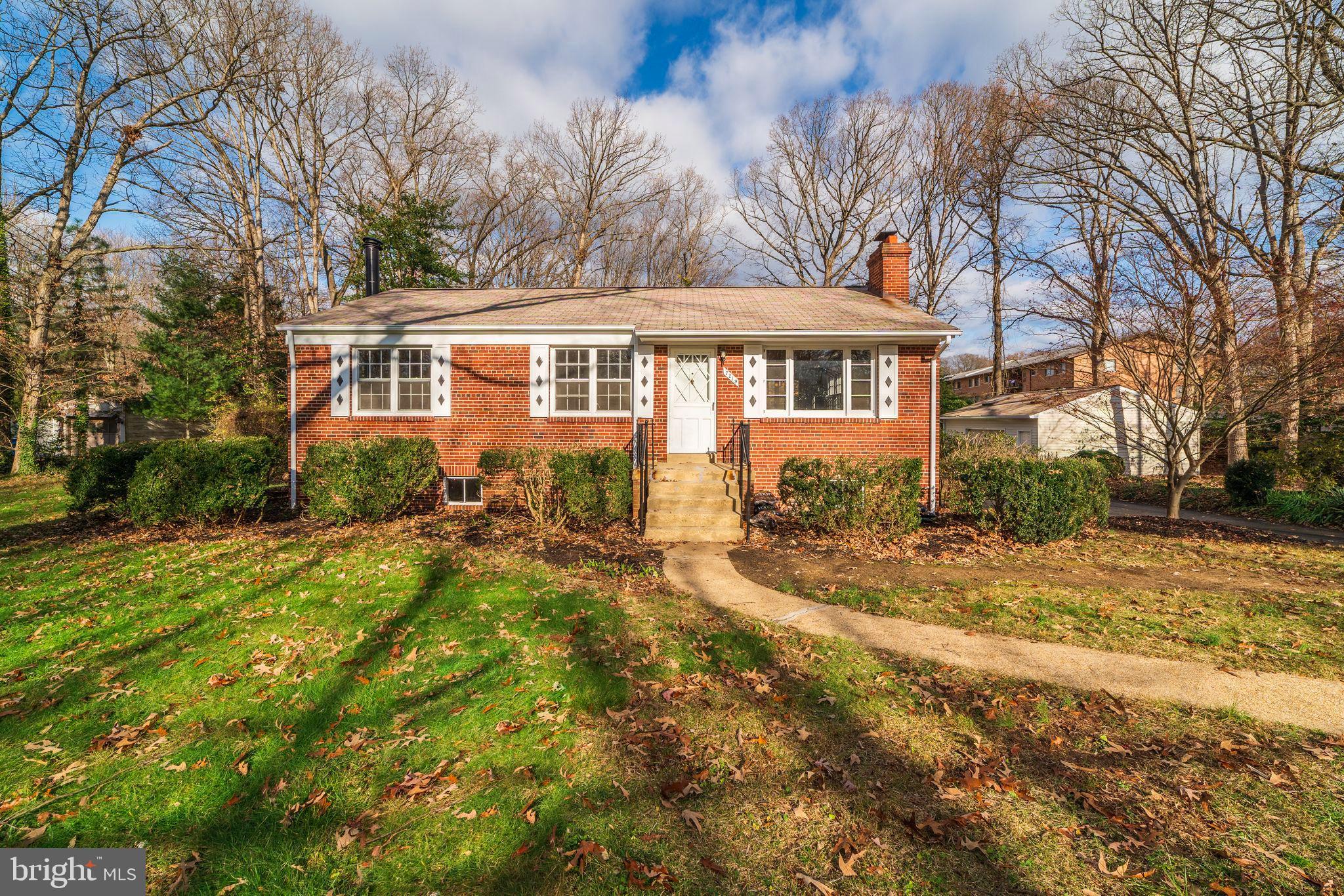 Front of Beautiful Brick Rambler