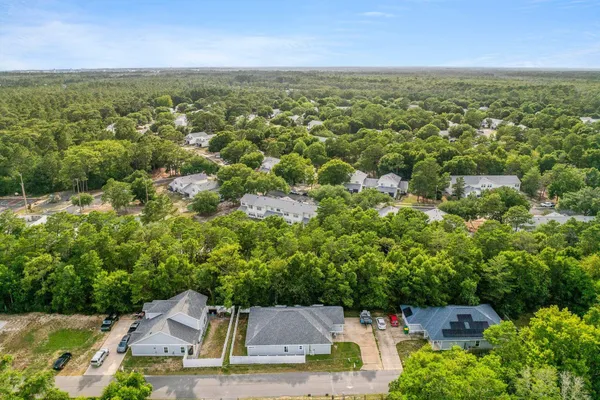 view of a city with lots of trees