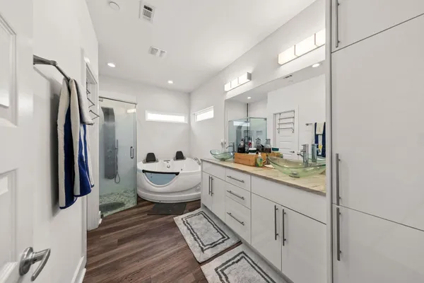 a view of a city with lots of trees