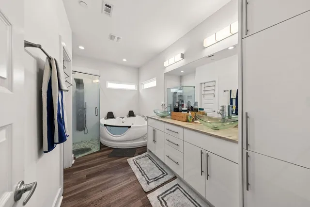 a view of a city with lots of trees