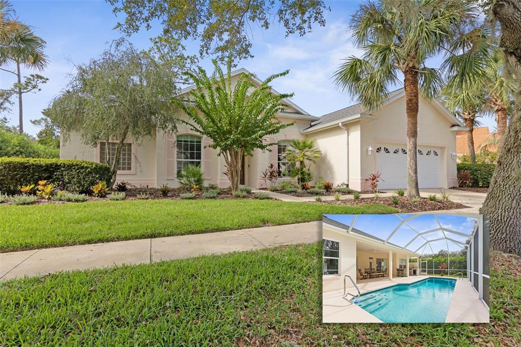 a view of a house with a swimming pool