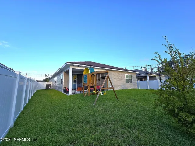 a house view with a garden space