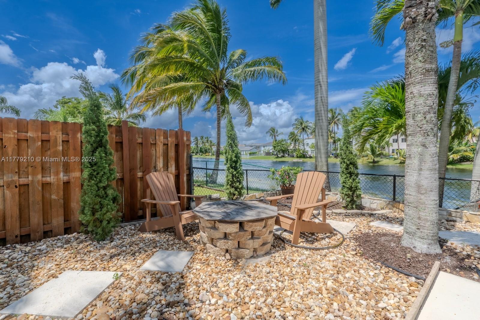 Towngate Pembroke Pines, FL 33028 - Photo 29 of 41 a view of a backyard with plants and outdoor seating