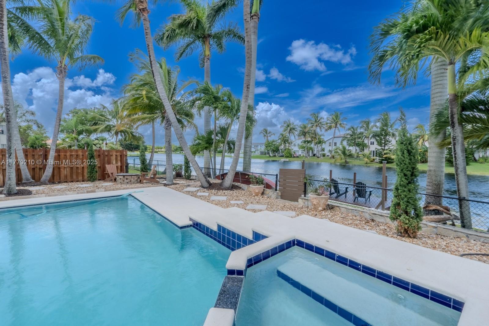 Towngate Pembroke Pines, FL 33028 - Photo 34 of 41 a view of swimming pool with outdoor seating and a tree