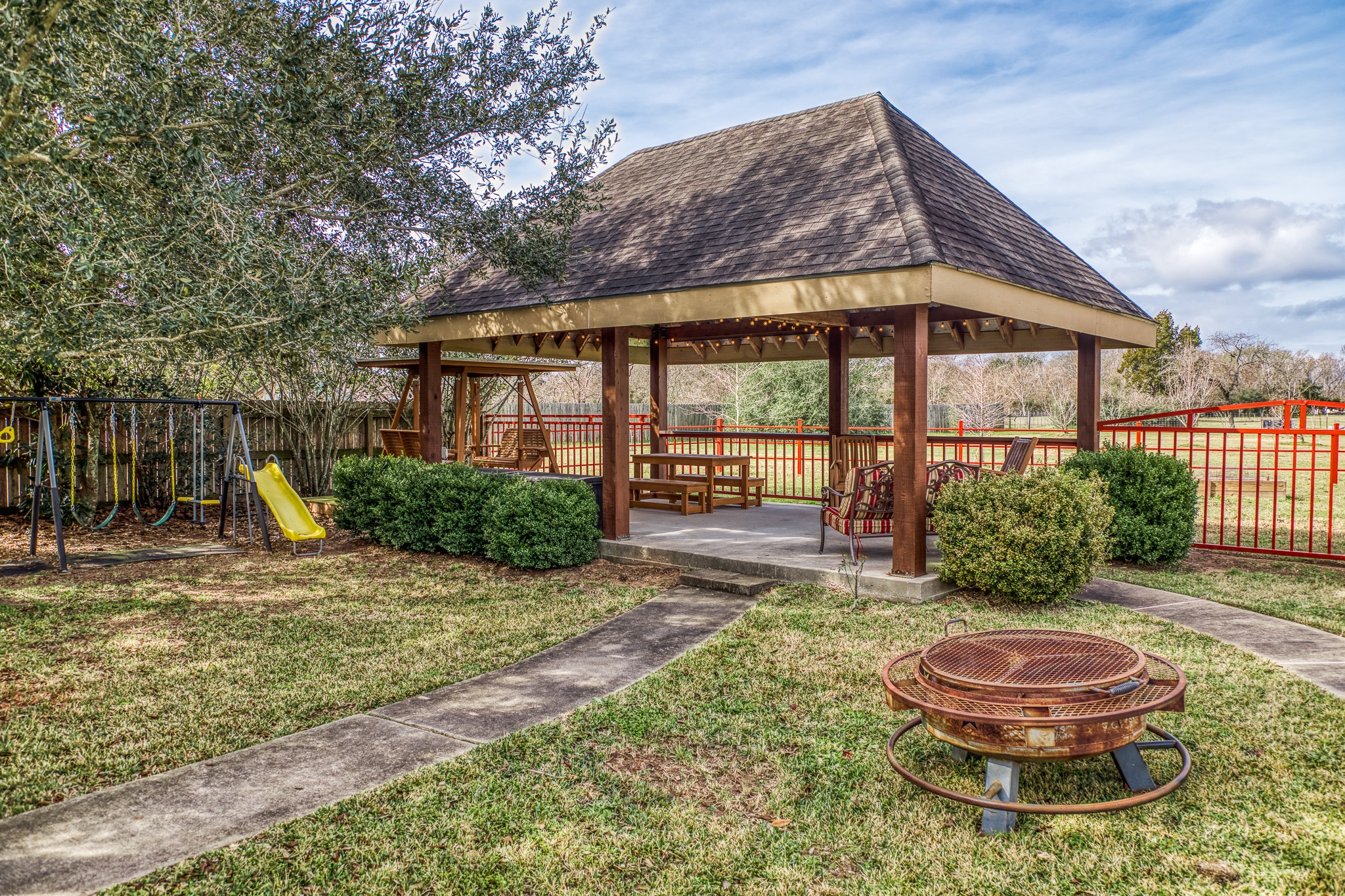 677 Grubbs Road Sealy, TX 77474 - Photo 26 of 40 a view of a house with backyard and sitting area